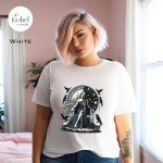 Underworld Dark Goddess Graphic T-shirt for Witches - Divine Feminine Raven Skull Pagan Shirt - Norse Mythology - Plus Size S-3X