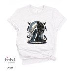 Underworld Dark Goddess Graphic T-shirt for Witches - Divine Feminine Raven Skull Pagan Shirt - Norse Mythology - Plus Size S-3X