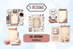 Adorable Characters Printable Planner Pages - 15 Unique Design Set for Creative Organization and Goal Setting, Instant Download