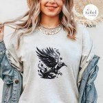 Black Obsidian Raven Graphic T-shirt -  Crystal Witch Gift - Protection Stone - Mystical Pagan Spiritual Gothic Shirt - Plus Size S-3X