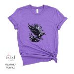 Black Obsidian Raven Graphic T-shirt -  Crystal Witch Gift - Protection Stone - Mystical Pagan Spiritual Gothic Shirt - Plus Size S-3X