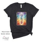 Clear Quartz Chakra Wand Graphic T-shirt -  Crystal Witch Gift - Mystical Pagan Spiritual Meditation Yoga Shirt - Plus Size S-3X