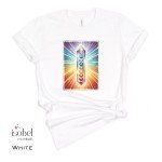 Clear Quartz Chakra Wand Graphic T-shirt -  Crystal Witch Gift - Mystical Pagan Spiritual Meditation Yoga Shirt - Plus Size S-3X