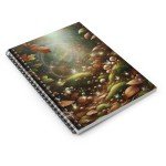 Enchanted Forest with Mushrooms Spiral Notebook - Book of Shadows - Mystical Magical Fairy Faery Pagan Divination Dream Journal  Shadow Work
