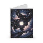 Kawaii Full Moon Spiral Notebook - Book of Shadows - Mystical Magical Pagan Divination Celestial Dream Journal -  Shadow Work