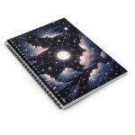 Kawaii Full Moon Spiral Notebook - Book of Shadows - Mystical Magical Pagan Divination Celestial Dream Journal -  Shadow Work