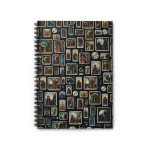 Tarot Card Miniatures Spiral Notebook - Book of Shadows - Mystical Magical Pagan Divination Dream Journal -  Shadow Work Diary