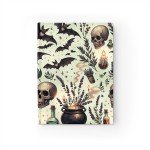 Bats Skulls Magical Herbs Journal - Book of Shadows - Hardback Vintage Magical Pagan Divination Dream Journal - Shadow Work Diary Sketchbook