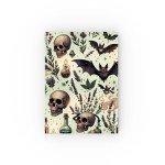 Bats Skulls Magical Herbs Journal - Book of Shadows - Hardback Vintage Magical Pagan Divination Dream Journal - Shadow Work Diary Sketchbook