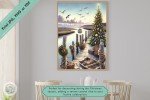 Coastal Christmas Charm - Nautical Holiday Scene Wall Art Decor for Home & Office - Printable Christmas Decor