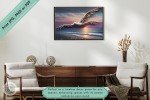 Coastal Elegance Ethereal Driftwood Bird Art: Sunset Flight Over Coastal Waters - Downloadable Printable Wall Art for Home or Office Decor