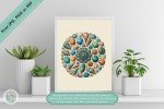 Maritime Meditation: Celestial Seashell Mandala Wall Art for Home Decor, Office - Dowloadable Printables Tranquil & Soothing Coastal Prints