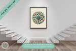 Maritime Meditation: Celestial Seashell Mandala Wall Art for Home Decor, Office - Dowloadable Printables Tranquil & Soothing Coastal Prints
