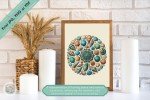 Maritime Meditation: Celestial Seashell Mandala Wall Art for Home Decor, Office - Dowloadable Printables Tranquil & Soothing Coastal Prints