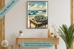 Coastal Elegance: Vintage-Inspired Maritime Oyster Print, Printable Wall Art - Oyster Shells - Dining Room Wall Art, Office-Downloads Files