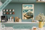 Coastal Elegance: Vintage-Inspired Maritime Oyster Print, Printable Wall Art - Oyster Shells - Dining Room Wall Art, Office-Downloads Files