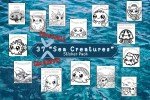 Enchanting Kuwaii Sea Creatures: 37-Designs Printable and Colorable Sticker Pack - Cute Stickers - Under The Sea - Coastal -Instant Download
