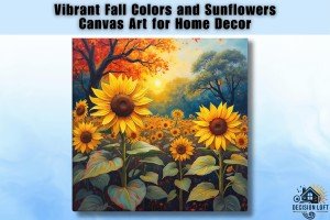 Sunlit Blooms: Vibrant Sunflower Canvas Art for Home Decor