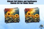 Sunlit Blooms: Vibrant Sunflower Canvas Art for Home Decor