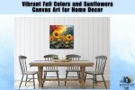 Sunlit Blooms: Vibrant Sunflower Canvas Art for Home Decor