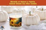 Sunset Bloom Aromatic Soy Wax Candle – Embrace the Warmth of Nature&#39;s Palette