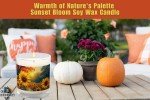 Sunset Bloom Aromatic Soy Wax Candle – Embrace the Warmth of Nature&#39;s Palette