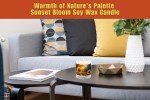 Sunset Bloom Aromatic Soy Wax Candle – Embrace the Warmth of Nature&#39;s Palette