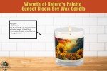 Sunset Bloom Aromatic Soy Wax Candle – Embrace the Warmth of Nature&#39;s Palette