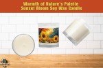 Sunset Bloom Aromatic Soy Wax Candle – Embrace the Warmth of Nature&#39;s Palette