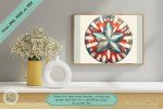 Coastal Charm Sand Dollar Wall Art Print – Vibrant Nautical Decor for Home and Office-Downloadable Printable Unique Coastal Style Beachy Art