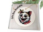 CERTIFIED FREAK - Ugly Cat Ornament, Fun Cat Meme Decoration for Gen Z, Unique Gift for Cat Lovers & Pet Owners, Funny Gift