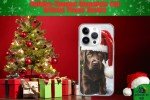 Holiday-Themed Chocolate Lab Phone Case - Cute Dog Phone Cover, Dog Lover Gift, Xmas Pet Accessory, Customizable Dog Case