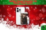 Holiday-Themed Chocolate Lab Phone Case - Cute Dog Phone Cover, Dog Lover Gift, Xmas Pet Accessory, Customizable Dog Case