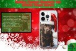 Holiday-Themed Chocolate Lab Phone Case - Cute Dog Phone Cover, Dog Lover Gift, Xmas Pet Accessory, Customizable Dog Case