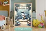 Jawsome Jazz Shark Saxophonist - Nautical-Themed Printable Wall Art - Ideal decor for music room, bathroom, nursery, play area, or gift