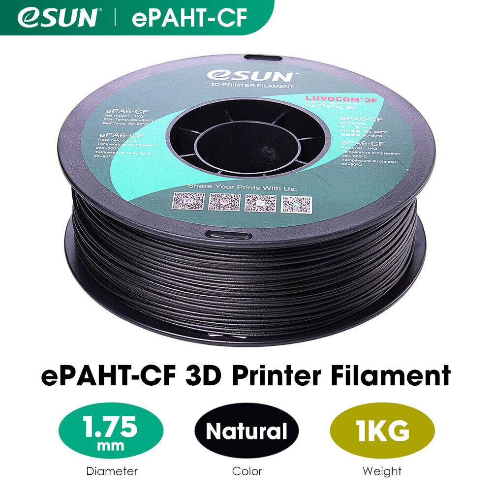 eSUN 1.75mm Carbon Fiber Nylon Filament 0.75kg