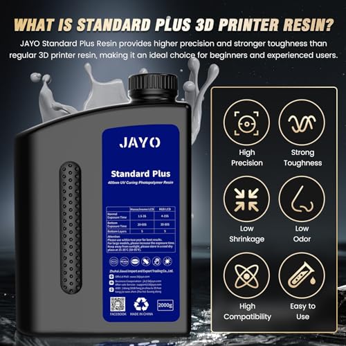 JAYO 3D Printer Resin 2KG - Grey, High Precision