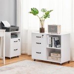 Mobile Lateral Filing Cabinet and Printer Stand