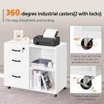 Mobile Lateral Filing Cabinet and Printer Stand