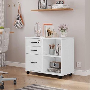 Mobile 3-Drawer 3D Printer Stand with Open Shelf