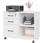 Mobile 3-Drawer 3D Printer Stand with Shelf
