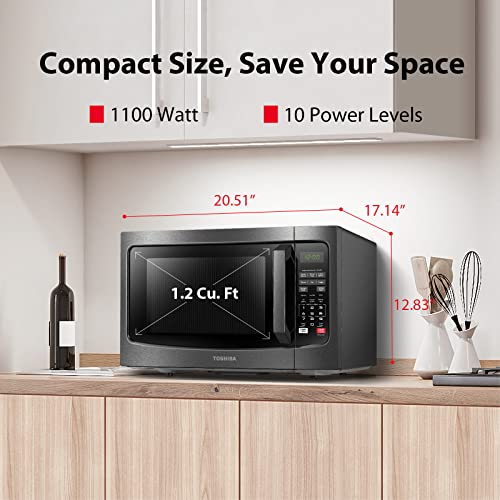 Toshiba 1.2 Cu. ft. Black Stainless Steel Microwave