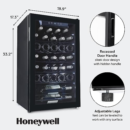 Honeywell H34WCB Black Wine Cooler