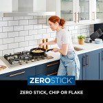 Ninja ZEROSTICK Classic 5-Piece Pan Set [CW55000UK] Aluminium Cookware, Induction Compatible, Dishwasher Safe, Oven Safe to 180°C, Glass Lids, Black
