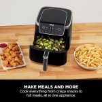 Ninja Air Fryer PRO 4.7L, Single Drawer, 4-in-1, Air Fry, Roast, Reheat, Dehydrate, Cooks 1-2 Portions, Digital, Cook From Frozen, Non-Stick Drawer & Crisper Basket, 2000W, Black AF140UK
