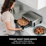 Ninja Foodi 8-in-1 Flip Oven, Portable Mini Oven for Countertop and Work Surfaces, Multifunctional Oven with 8 Cooking Functions; Air Fry, Roast, Grill, Bake and more. Silver/Black SP101UK
