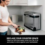 Ninja Foodi 8-in-1 Flip Oven, Portable Mini Oven for Countertop and Work Surfaces, Multifunctional Oven with 8 Cooking Functions; Air Fry, Roast, Grill, Bake and more. Silver/Black SP101UK