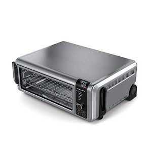 Ninja Foodi 8-in-1 Flip Oven, Portable Mini Oven for Countertop and Work Surfaces, Multifunctional Oven with 8 Cooking Functions; Air Fry, Roast, Grill, Bake and more. Silver/Black SP101UK