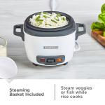 BLACK+DECKER Electric Rice Cooker with Keep-Warm Function