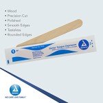 Dynarex 6" Sterile Tongue Depressors - 100 Pack